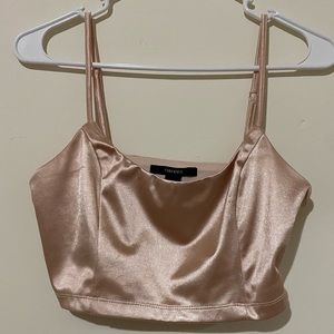 Forever 21 Pink Velvet Croptop Size Medium
